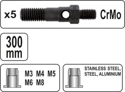 YATO - Nitovacie kliešte na matice M3-M8 300mm