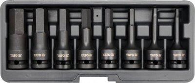 Yato - Sada rázových nadstavcov H6-H19 IMBUS 1/2" 8ks