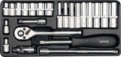 Yato - Sada nástrčných kľúčov 1/4" 4-13mm 23ks