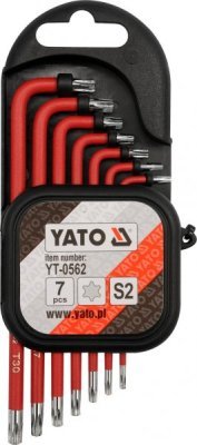 Yato - Sada kľúčov TORX s otvorom 7ks
