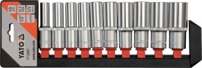 Yato - Sada nadstavcov šesťhranné 1/2" 10-24mm 10ks