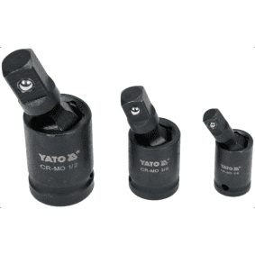 Yato - Klbový nastrčný adaptér 1/2", 3/8", 1/4", 3ks