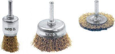 Yato - Sada kief drôtených s nadstavcom do vŕtačky 3ks