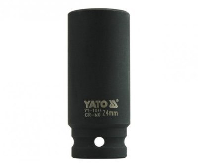 YATO - Rázový nadstavec šesťhraný dlhý 1/2" 24mm