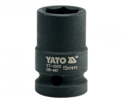 Yato - Nadstavec rázový šesťhranný krátky 1/2", 15mm
