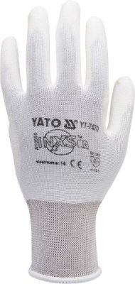 Yato - Pracovné rukavice z bieleho nylonu XL (10)