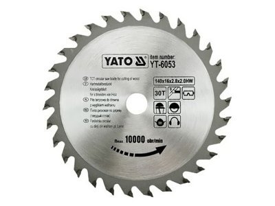 Yato - Vidiový pílový kotúč na drevo 140x16mm 30 zubov