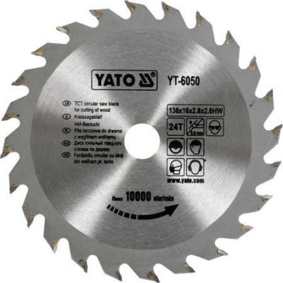 Yato - Vidiový pílový kotúč na drevo 130x16mm 24 zubov