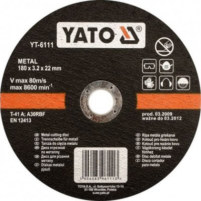 Yato - Rezný kotúč na kov Ø230 x 22 x 3.2mm
