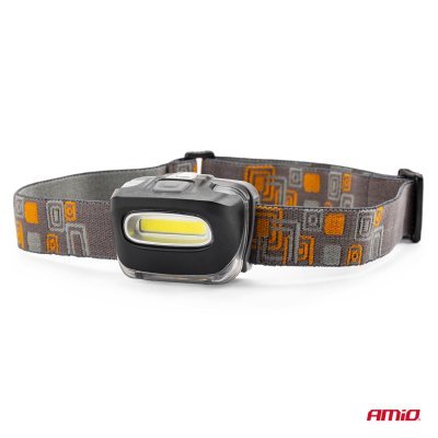 AMiO - Čelovka LED COB 3xAAA 150Flux IPX3