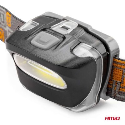 AMiO - Čelovka LED COB 3xAAA 150Flux IPX3