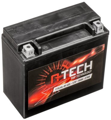 baterie 12V, YTX20L-BS, 18Ah, 270A, bezúdržbová GEL 175x87x155, A-TECH (aktivovaná ve výrobě)