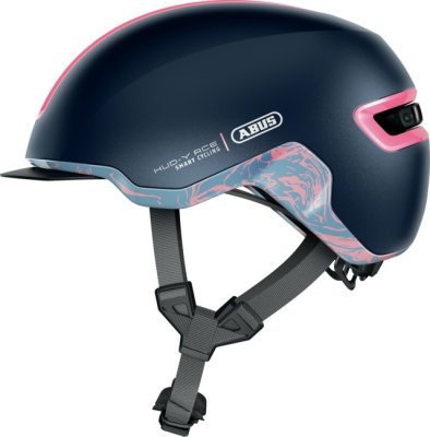 ABUS - cyklo prilba so svetlom HUD-Y midnight blue, ABUS (modrá, veľ. L)
