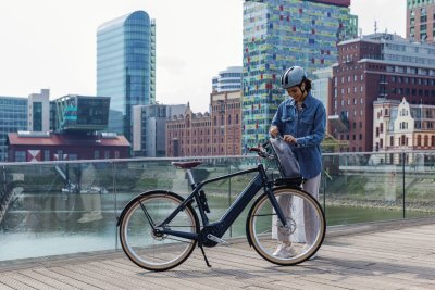 ABUS - cyklo prilba so svetlom HUD-Y signal yellow, ABUS (žltá fluo, veľ. L)