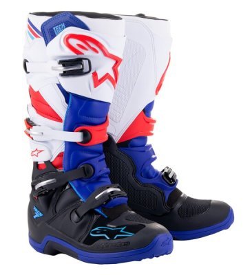 ALPINESTARS - Topánky TECH 7, (čierna/tmavo modrá/červená/biela, veľ. 38)