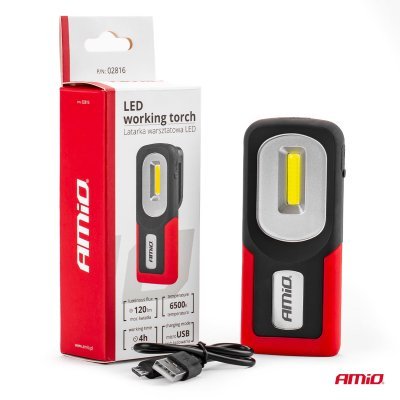 AMiO - LED pracovná baterka WT06