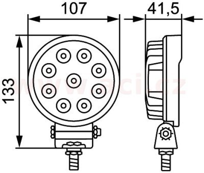 pracovní světlomet LED 12/24 V, 1500lm, HELLA VALUEFIT R1500