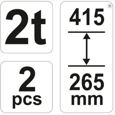 Yato - Podpera pod zdvihnuté auto 2t, 2ks