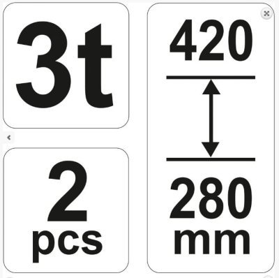 Yato - Podpera pod zdvihnuté auto 3t, 2ks