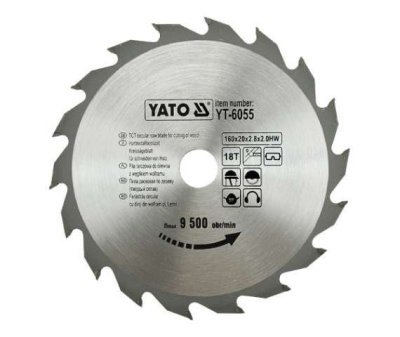 Yato - Vídiový pílový kotúč na drevo 160x20mm 18 zubov