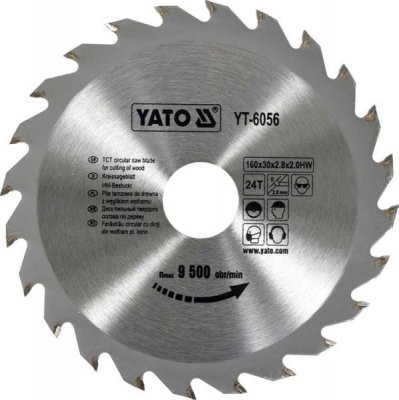 Yato - Vídiový pílový kotúč na drevo 160x30mm 24 zubov