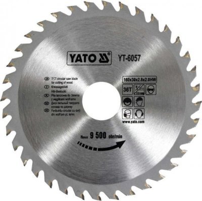 Yato - Vidiový pílový kotúč na drevo 160x30mm 36 zubov