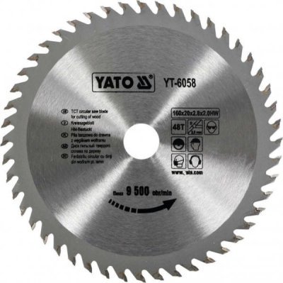 Yato - Vídiový pílový kotúč na drevo 160x20mm 48 zubov