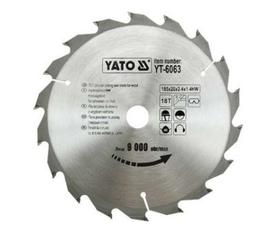 Yato - Vidiový pílový kotúč na drevo 185x20mm 18 zubov