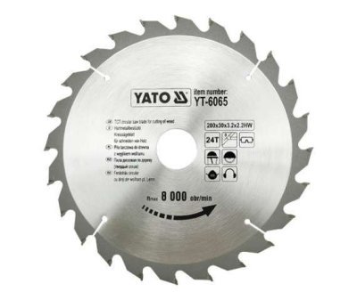 Yato - Vidiový pílový kotúč na drevo 200x30mm 24 zubov