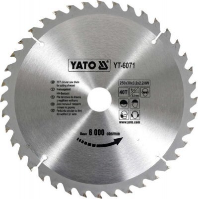 Yato - Vidiový pílový kotúč na drevo 250x30mm 40 zubov