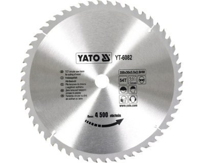YATO - Vídiový pílový kotúč na drevo 350x30mm 54 zubov