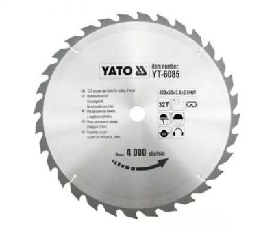YATO - Vídiový pilový kotúč na drevo 400x30mm 32 zubov