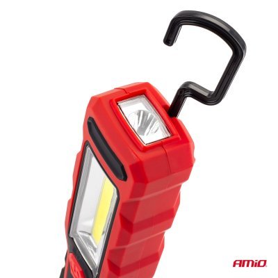 AMIO - Ručné svietidlo 3W COB + 1W LED, 1800mAh
