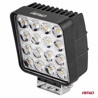 AMiO - Pracovné LED svetlo 16x LED AWL05 EMC 108x108 48W FLAT 9-60V