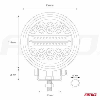 AMiO - Pracovné LED svetlo AWL16 26LED COMBO 9-36V