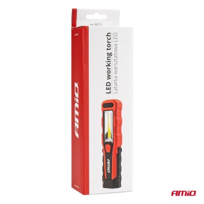 AMIO - Ručné svietidlo 3W COB + 1W LED, 1800mAh