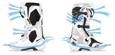 ALPINESTARS - Topánky TECH 10 SUPERVENTED, perforované (biela/červená/čierna, veľ. 47)