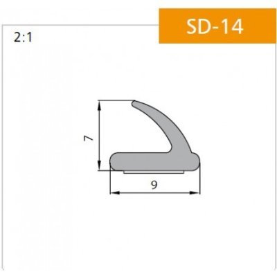 Tesnenie biele V-profil 9x7mm 100m (balenie 100ks)