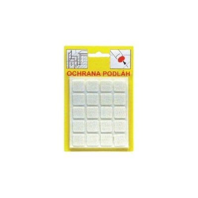 Filcové podložky - biela 16x16x3mm 101 (balenie 10ks)