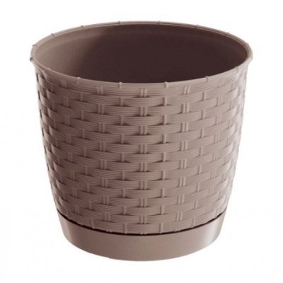 Kvetináč RATOLLA round mocca 22x19,5cm (balenie 5ks)