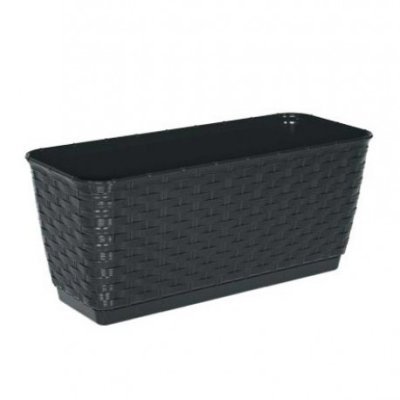 Kvetináč RATOLLA P antracit 38x15x14cm (balenie 5ks)