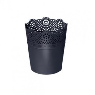 Kvetináč LACE antracit 11x13cm (balenie 5ks)
