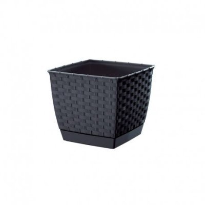 Kvetináč RATOLLA square antracit 19x19x16cm (balenie 5ks)