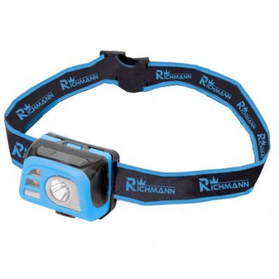 RICHMANN - AKU svietidlo hlavové 5W+2SMD+2LED červené