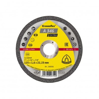 KLINGSPOR - Kotúč rezný A346 125x1,6mm EXTRA OCEĽ