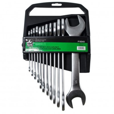GK TOOLS - Kľúče vidlicové v plastovom držiaku sada 12 dielna