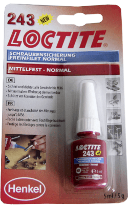 Zaisťovanie závitov 423 BC 5ml 243 -modré - stredná pevnosť