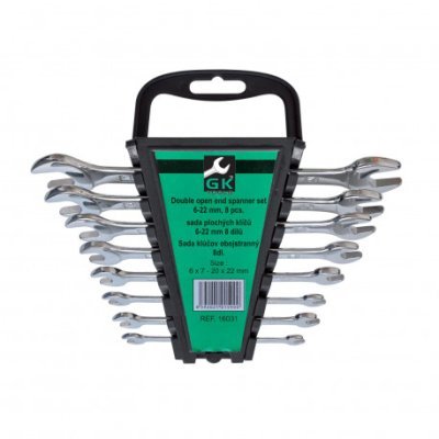 GK TOOLS - Kľúče vidlicové v plastovom držiaku sada 8 dielna