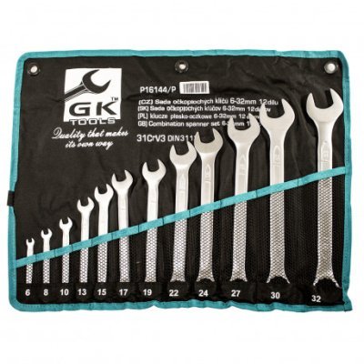 GK TOOLS - Kľúče v textilnom obale očkoploché sada 12 dielna