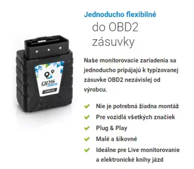 GPS monitorovacie zariadenie Plug & Play